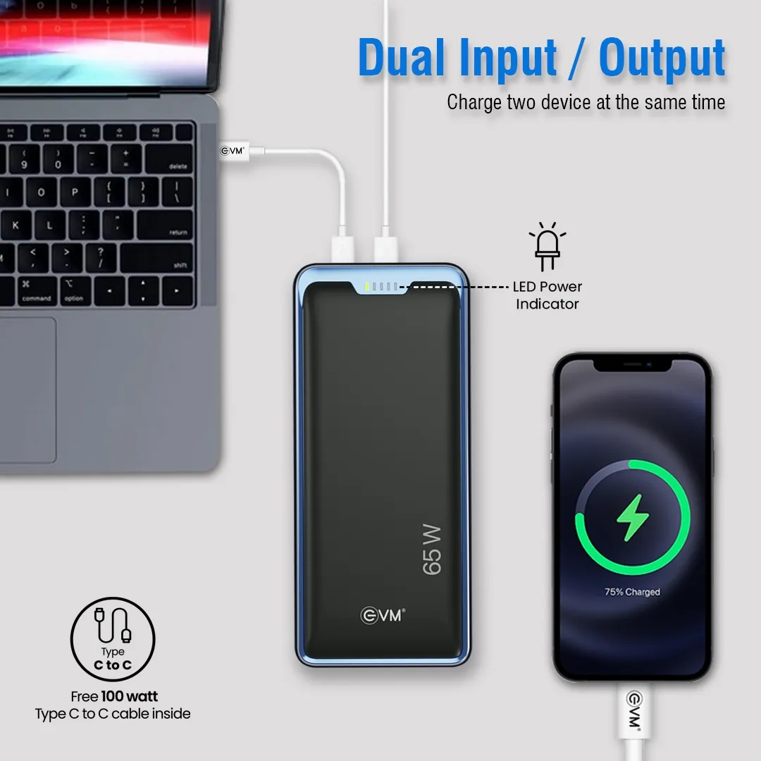 EVM Power Bank 30000 mAh For Laptop Enlap Pro 65W (P0402) view 4